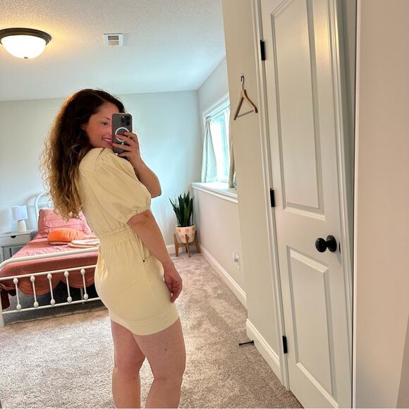 C/MEO Cream Denim Zipper Front Mini Dress Small - Picture 4 of 14